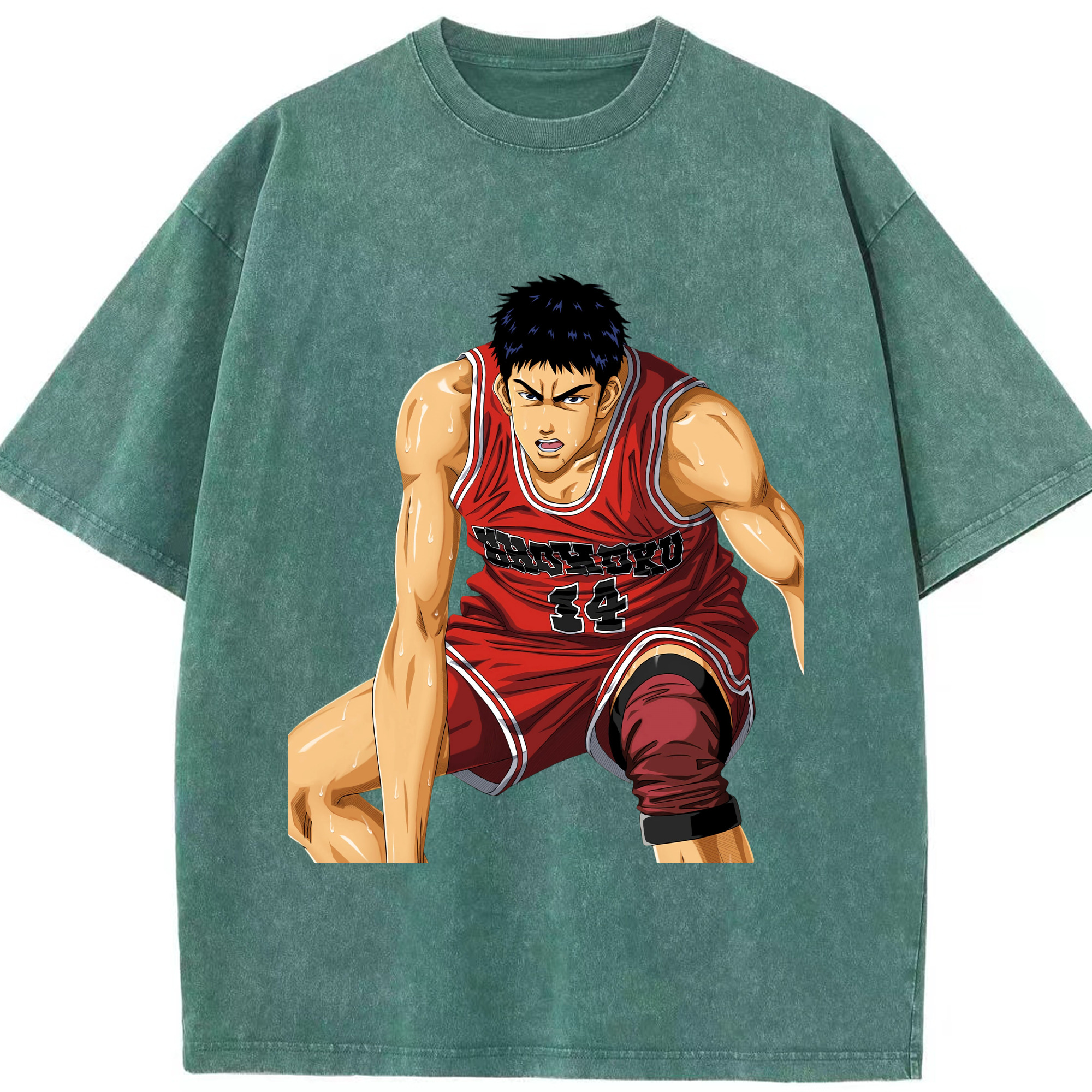 （画像用） SLAM DUNK／スラムダンク 綿100% ヴィンテージ風 半袖Tシャツ（フロントプリント）